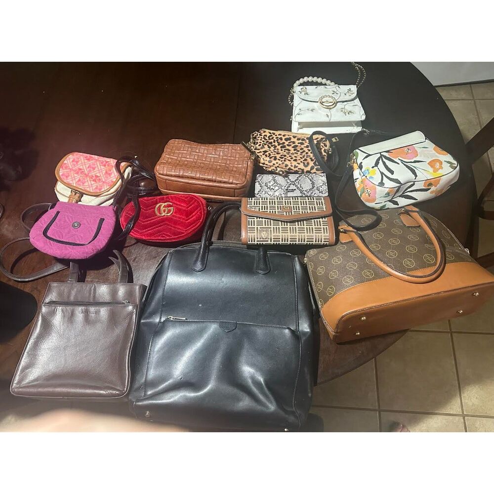 Wholesale Purse Handbag Lot 12pc Crossbody Tote Satchel Backpack Wallet Bundle